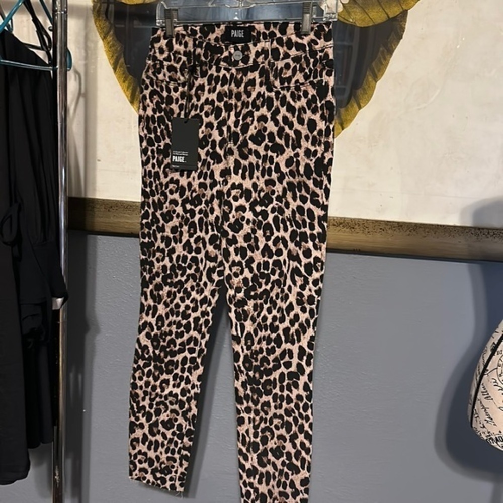Paige denim size 27 animal print jeans.